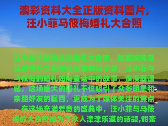 澳彩资料大全正版资料图片,汪小菲马筱梅婚礼大合照